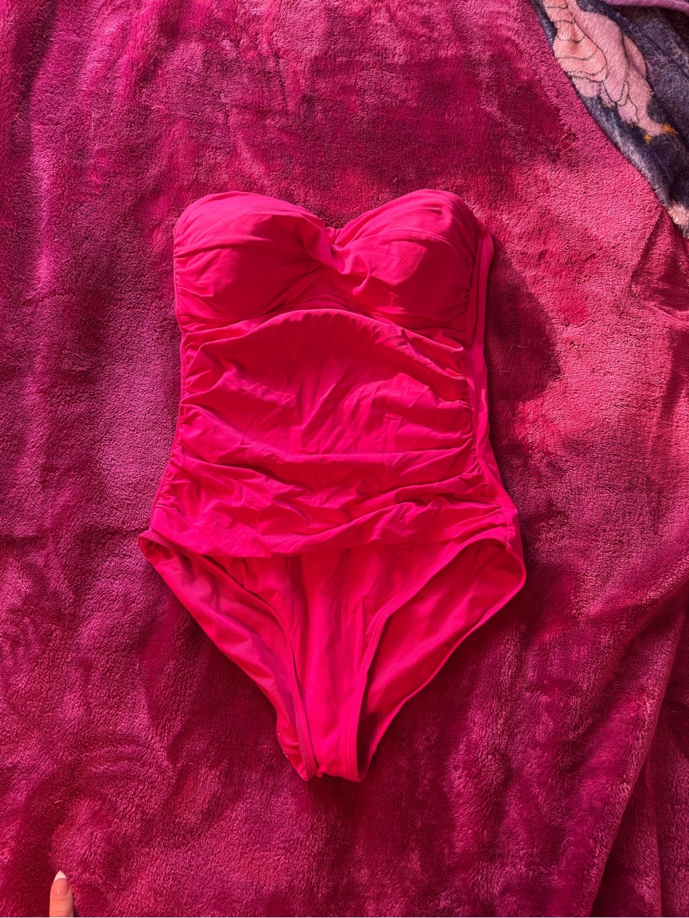 Anne Cole Bright Pink Bandeau Swimsuit
